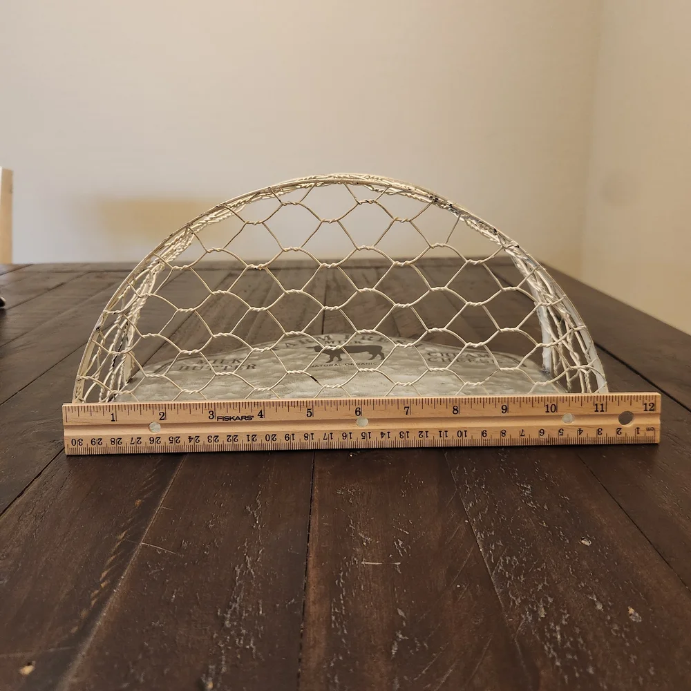 Rustic Farmhouse Wall Decor "Farm Fresh Milk" Metal Basket - Picture 5 of 5